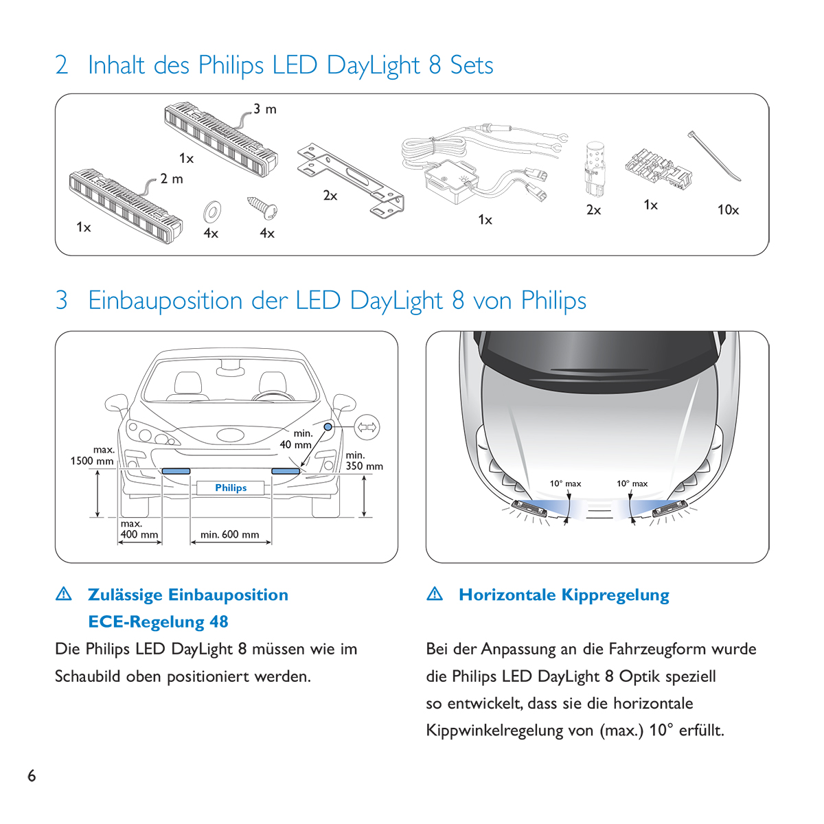 Philips LED DayLight 8 user guide - Inside page - German